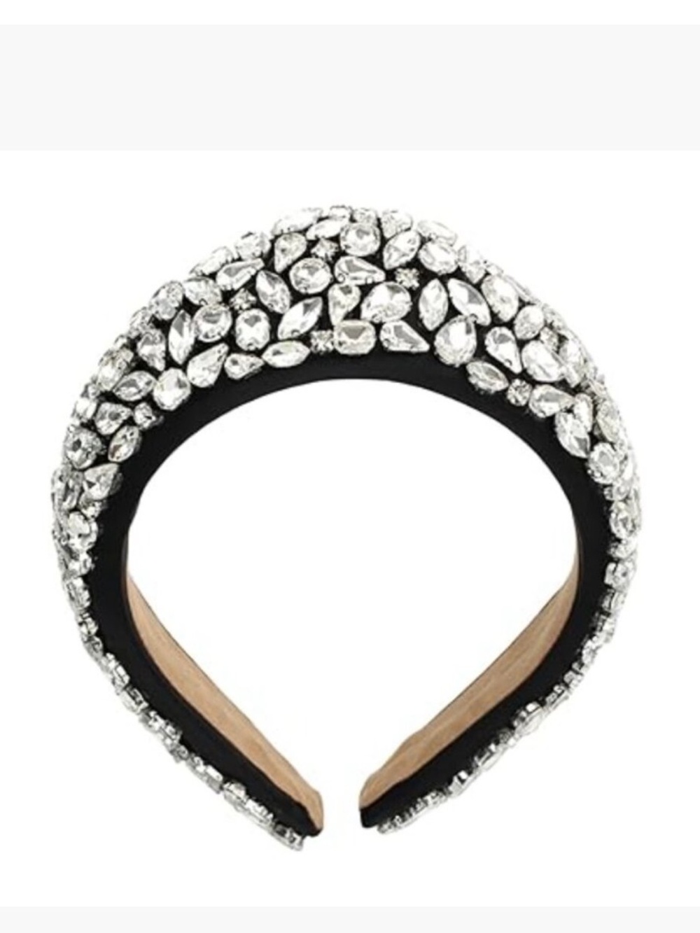 Big Crystal Crown Headband Women Sparkling Rhinestone Hair Hoop Accessories - Picture 1 of 4